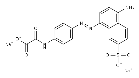 disodium [[4-[(4-amino-7-sulphonato-1-naphthyl)azo]phenyl]amino]oxoacetate 结构式