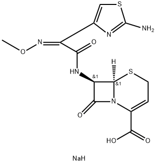 头孢唑肟钠 结构式