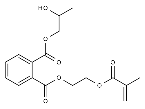 2-羟基丙基-1,2-苯二甲酸-2-[(2-甲基-1-氧代-2-丙烯基)氧基]乙基酯 结构式