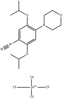 (T-4)-四氯锌酸2,5-二(1-甲基乙氧基)-4-(4-吗啉基)重氮苯盐, 68413-64-9, 结构式