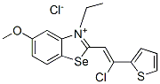2-[2-chloro-2-(2-thienyl)vinyl]-3-ethyl-5-methoxybenzoselenazolium chloride 结构式