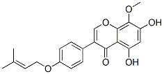 5,7-Dihydroxy-8-methoxy-3-[4-[(3-methyl-2-butenyl)oxy]phenyl]-4H-1-benzopyran-4-one 结构式