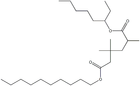 2,4,4-トリメチルヘキサン二酸1-デシル6-オクチル 化学構造式