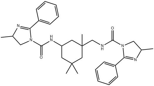 N-[3-[[[(4,5-dihydro-4-methyl-2-phenyl-1H-imidazol-1-yl)carbonyl]amino]methyl]-3,5,5-trimethylcyclohexyl]-4,5-dihydro-4-methyl-2-phenyl-1H-imidazole-1-carboxamide Structure