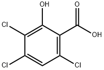 3,4,6-トリクロロ-2-ヒドロキシ安息香酸 化学構造式