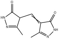 4-[(4,5-dihydro-3-methyl-5-oxo-1H-pyrazol-4-ylidene)methyl]-2,4-dihydro-5-methyl-3H-pyrazol-3-one 结构式