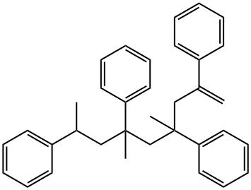 1,1',1'',1'''-(1,3,5-trimethyl-7-methyleneheptane-1,3,5,7-tetrayl)tetrabenzene 结构式