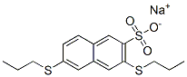 sodium 3,6-bis(propylthio)naphthalene-2-sulphonate 结构式