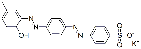 4-[[4-[(2-Hydroxy-5-methylphenyl)azo]phenyl]azo]benzenesulfonic acid potassium salt Structure