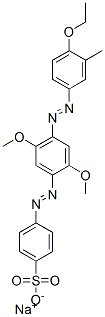 sodium 4-[[4-[(4-ethoxy-m-tolyl)azo]-2,5-dimethoxyphenyl]azo]benzenesulphonate 结构式