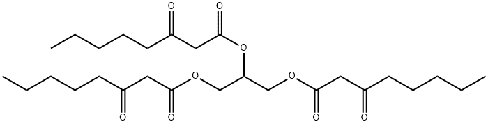 propane-1,2,3-triyl tris(3-oxooctanoate) 结构式