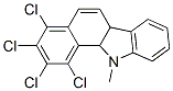 1,2,3,4-Tetrachloro-6a,11a-dihydro-11-methyl-11H-benzo[a]carbazole Structure