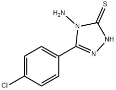 4H-1,2,4-三唑-3-硫醇,4-氨基-5-(4-氯苯基)- 结构式