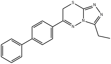 6-Biphenyl-4-yl-3-ethyl-7H-(1,2,4)triazolo(3,4-b)(1,3,4)thiadiazine 结构式