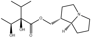(2R,3S)-2,3-Dihydroxy-2-isopropylbutanoic acid [(1R,7aS)-hexahydro-1H-pyrrolizin-1-yl]methyl ester 结构式