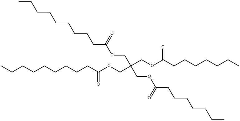 2,2-bis[[(1-oxooctyl)oxy]methyl]-1,3-propanediyl didecanoate Structure