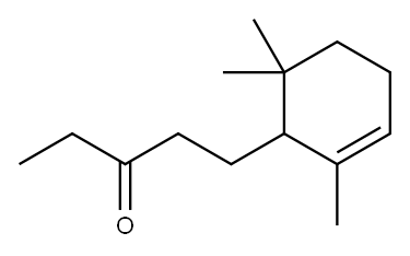 1-(2,6,6-trimethyl-2-cyclohexen-1-yl)pentan-3-one 结构式