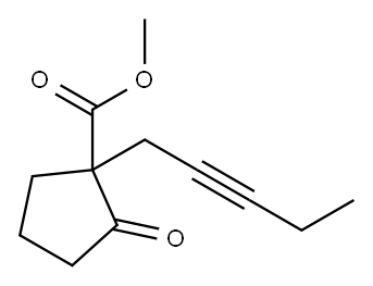 methyl 2-oxo-1-(2-pentynyl)cyclopentanecarboxylate 结构式