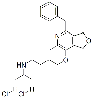 4-[[1,3-dihydro-6-methyl-4-benzylfuro[3,4-c]pyridin-7-yl]oxy]-N-(isopropyl)butylamine dihydrochloride 结构式