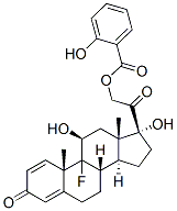 9-fluoro-11beta,17,21-trihydroxypregna-1,4-diene-3,20-dione 21-salicylate 结构式