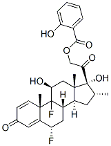 6alpha,9-difluoro-11beta,17,21-trihydroxy-16alpha-methylpregna-1,4-diene-3,20-dione 21-salicylate 结构式