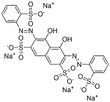 3,6-双(2-磺酰苯基偶氮)-4,5-二羟基-2,7-萘二磺酸四钠, 68504-35-8, 结构式
