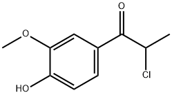 2-Chloro-1-(4-hydroxy-3-methoxyphenyl)propan-1-one 结构式