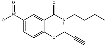 N-butyl-5-nitro-2-(2-propynyloxy)benzamide 结构式