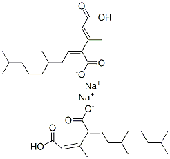 disodium (Z,E)-(.+-)-4-(3,7-dimethyloctylidene)-3-methylpent-2-en-1,5-dioate Structure