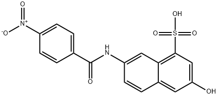 3-hydroxy-7-[(4-nitrobenzoyl)amino]naphthalenesulphonic acid Structure