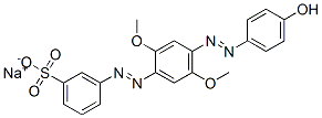 3-[[4-[(4-Hydroxyphenyl)azo]-2,5-dimethoxyphenyl]azo]benzenesulfonic acid sodium salt 结构式