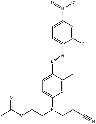N-[(2-乙酰氧)乙基][4-[(2-氯-4-硝基苯基)偶氮]-N-甲基苯基]氨基]丙腈 结构式