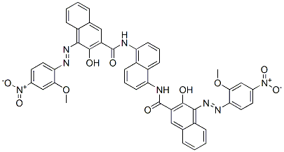 N,N'-naphthalene-1,5-diylbis[3-hydroxy-4-[(2-methoxy-4-nitrophenyl)azo]naphthalene-2-carboxamide] 结构式