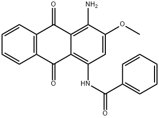 N-(4-amino-9,10-dihydro-3-methoxy-9,10-dioxo-1-anthryl)benzamide Structure