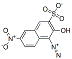 2-Hydroxy-6-nitro-3-sulfonato-1-naphthalenediazonium Structure