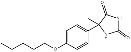 5-[p-(Pentyloxy)phenyl]-5-methylhydantoin 结构式