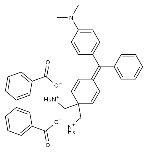 [4-[alpha-[4-(dimethylamino)phenyl]benzylidene]cyclohexa-2,5-dien-1-ylidene]dimethylammonium benzoate Structure