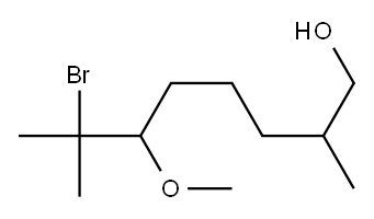 7-bromo-6-methoxy-2,7-dimethyloctan-1-ol 结构式