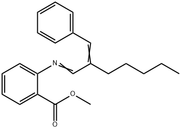 2-[[2-(苯基亚甲基)亚庚基]氨基]苯甲酸甲酯 结构式