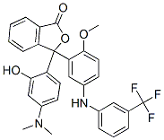 3-[4-(Dimethylamino)-2-hydroxyphenyl]-3-[5-[3-(trifluoromethyl)phenylamino]-2-methoxyphenyl]phthalide 结构式