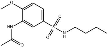 N-[5-[(butylamino)sulphonyl]-2-methoxyphenyl]acetamide 结构式