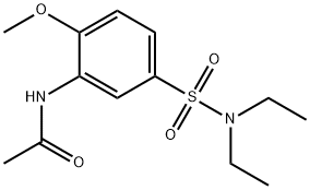 N-[5-[(diethylamino)sulphonyl]-2-methoxyphenyl]acetamide 结构式