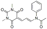 N-phenyl-N-[3-(tetrahydro-1,3-dimethyl-2,4,6-trioxo-5(2H)-pyrimidinylidene)-1-propenyl]acetamide 结构式