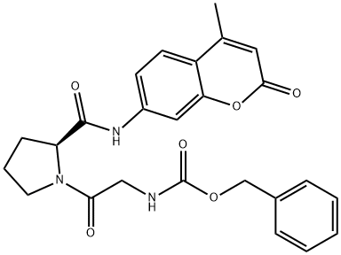 Z-甘氨酰脯氨酸-4-甲基-7-香豆素 结构式