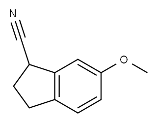 6-甲氧基-2,3-二氢-1H-茚-1-甲腈 结构式