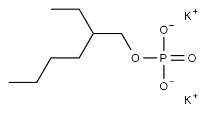 2-乙基己基磷酸酯钾盐 结构式