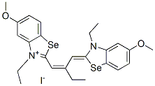 3-ethyl-2-[2-[(3-ethyl-5-methoxy-3H-benzoselenazol-2-ylidene)methyl]but-1-enyl]-5-methoxybenzoselenazolium iodide Structure