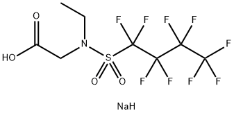 sodium N-ethyl-N-[(nonafluorobutyl)sulphonyl]glycinate 结构式