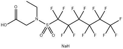 sodium N-ethyl-N-[(tridecafluorohexyl)sulphonyl]glycinate 结构式