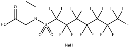 sodium N-ethyl-N-[(pentadecafluoroheptyl)sulphonyl]glycinate 结构式